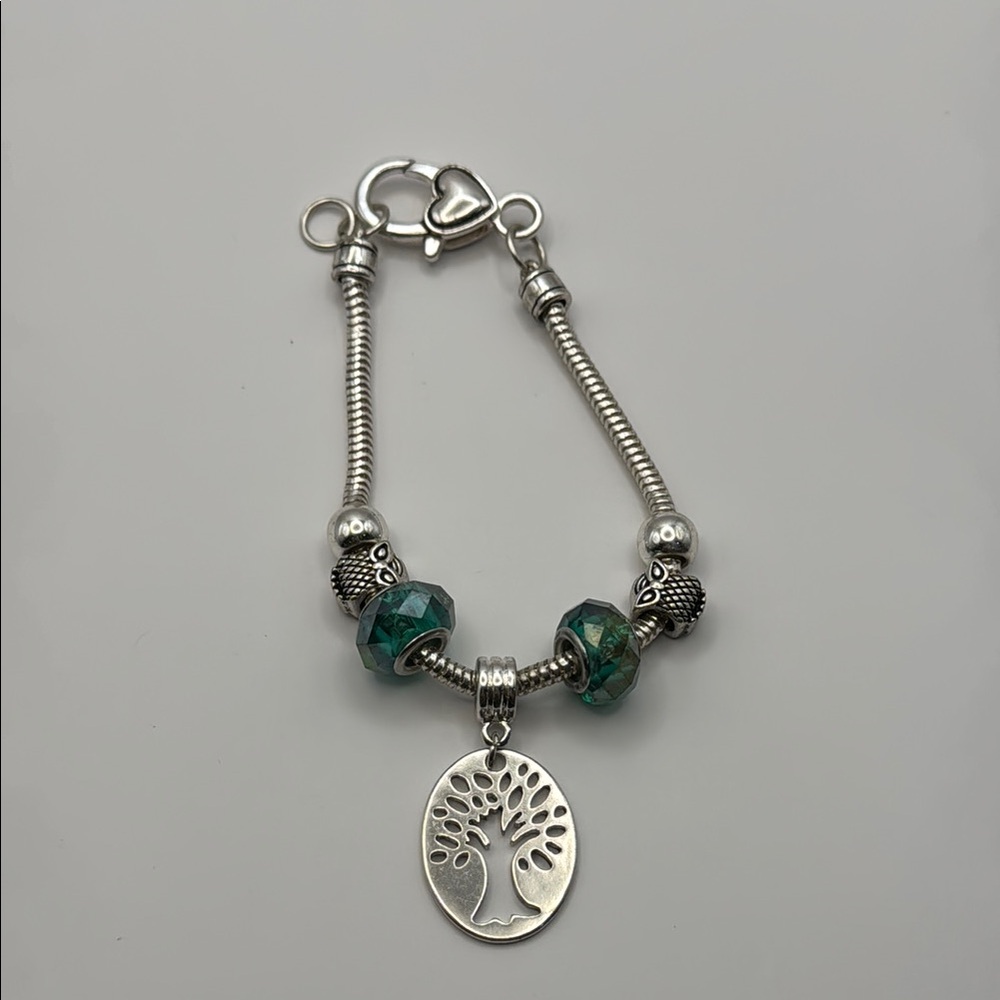 Silver Tree of Life Charm Bracelet